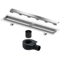 Душевой трап (лоток) Tece TECEdrainline steel II 601500 + 650000 + 660016 + 601582 144,3 см, с решеткой, щелевой, хром
