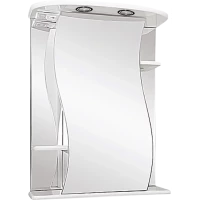 Зеркальный шкаф Misty Лиана Э-Лиа02060-01СвП 60x72 см R, с подсветкой, выключателем, белый глянец