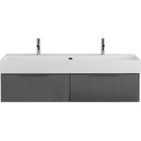 Тумба под раковину Cezares Premium 55429 120,4 см, подвесная, Plisse Grigio Nuvola