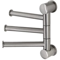 Крючок WasserKRAFT Ammer K-1053N тройной, поворотный, для ванны, никель