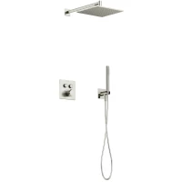 Душевой комплект Sancos Linn SC9022BN 250 мм, с термостатом, никель