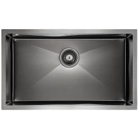 Кухонная мойка Paulmark Gerberg вороненая сталь PM257444-GM