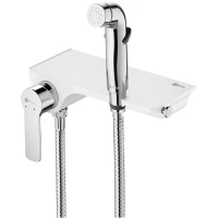 Гигиенический душ Lemark Solo LM7168CW со смесителем, хром/белый