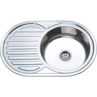 Кухонная мойка РМС полированная сталь MG8-7750OVR