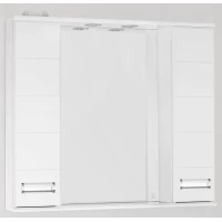 Зеркальный шкаф 90x83 см белый глянец Style Line Ирис ЛС-00000243