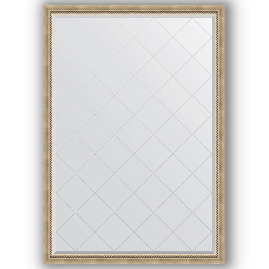 Зеркало 128х183 см состаренное серебро с плетением Evoform Exclusive-G BY 4476 - фото 1