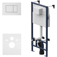 Инсталляция для унитаза Am.Pm Pro C S I012707.0201 с кнопкой смыва, белый глянец