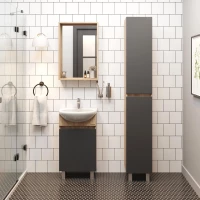 Комплект мебели дуб сонома/серый матовый 46 см Onika Милтон 104512 + 4620008192741 + 204803                 