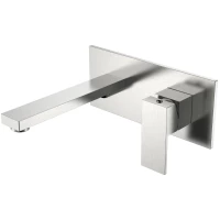 Смеситель для раковины Boheme Qubic 475-NB встраиваемый, никель матовый