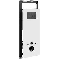 Инсталляция для унитаза WasserKRAFT Salm 27 27TLT.010.ME.WH.MB02 с кнопкой смыва, черный матовый