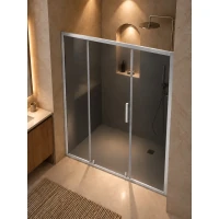 Душевая дверь MaybahGlass MGD-2765-5 165 см, профиль матовый хром, стекло графитовое
