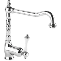 Смеситель для кухни хром, ручка белая Cezares Margot MARGOT-LLM2-01-Bi