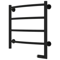 Полотенцесушитель электрический 500x500 черный матовый МЭМ правый Сунержа Галант 2.0 31-5201-5050