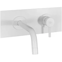 Смеситель для раковины Paffoni Light LIG105BO встраиваемый, без донного клапана, белый матовый