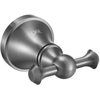 Крючок Rose RG1921T двойной, для ванны, оружейная сталь