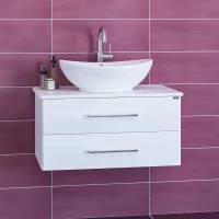 Тумба белый глянец 80 см Санта Вегас 226015л