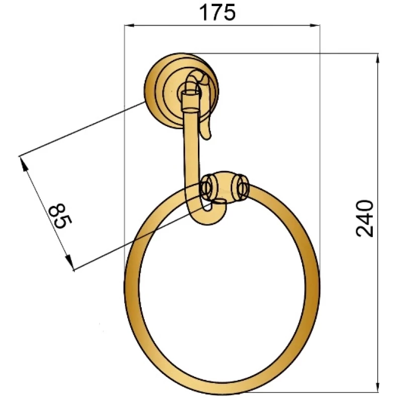 Кольцо для полотенец Boheme Medici 10605