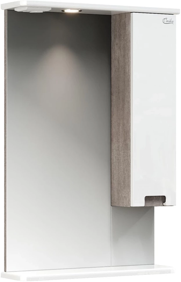 Зеркальный шкаф 52x86 см белый глянец R Onika Харпер 205216