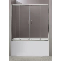 Шторка для ванны BelBagno Uno 150 см текстурное стекло UNO-VF-2-150/145-P-Cr