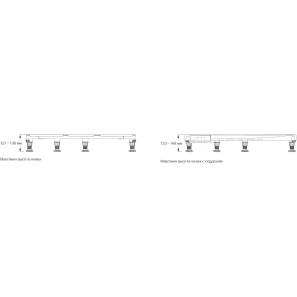Изображение товара набор увеличения высоты для душевого поддона до размера 120 см jacob delafon panolux e62524-ga