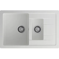 Кухонная мойка GranFest Quadro 775KL 76,5x49,5 см, иней