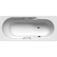 Ванна стальная Kaldewei Rondo Star 701 221600013001 170x75 см, с отверстиями под ручки, водоотталкивающим покрытием, альпийский белый