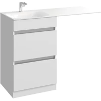 Тумба с раковиной белый глянец 115 см Aqwella Forma FOR01052 + FOR.11.04.D-L