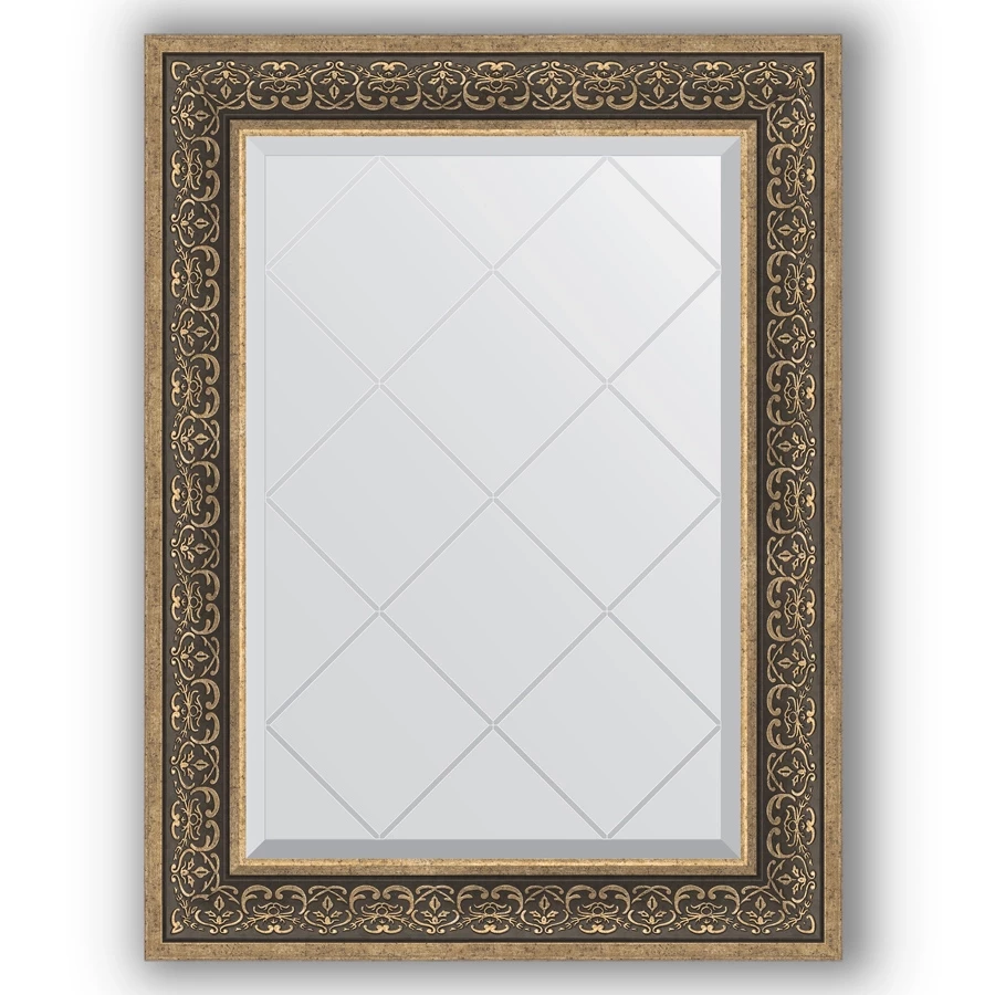 Зеркало 69x91 см вензель серебряный Evoform Exclusive-G BY 4121