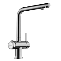 Смеситель для кухни с подключением к фильтру нержавеющая сталь/белый Omoikiri Hotaru-IN-WH