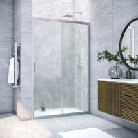 Душевая дверь Vegas Glass ZP Novo h2000 110 07 02 110 см, профиль матовый хром, стекло шиншилла