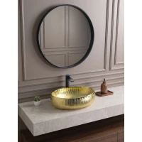 Раковина-чаша GID 9030g 48x34 см, накладная, золотой