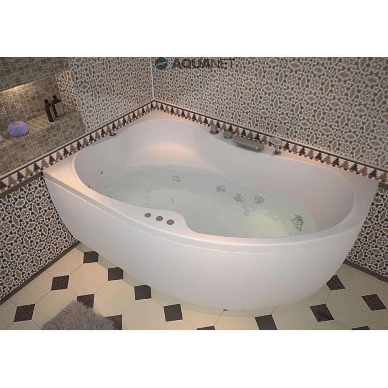 Акриловая ванна 158,8x98,9 см левая Aquanet Capri 00205476