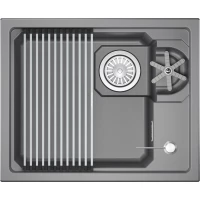 Кухонная мойка Granula 5505RU, АЛЮМИНИУМ 55x45 см, алюметаллик