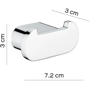 Изображение товара крючок gedy azzorre a126(13) двойной, для ванны, хром