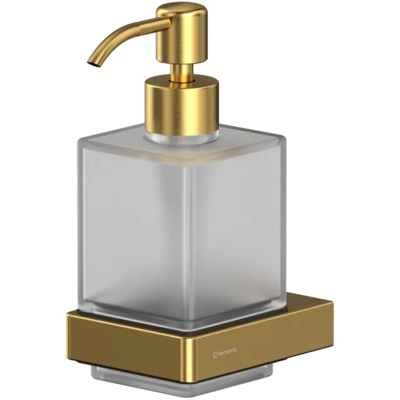 Дозатор для жидкого мыла Whitecross Cubo CU2440GLB 150 мл, настенный, золотой матовый