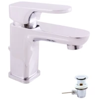 Смеситель для раковины Rav Slezak Yukon YU127.5K с донным клапаном, хром