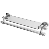 Полка стеклянная с полотенцедержателем Stil Haus Giunone G33(08) 60 см, хром