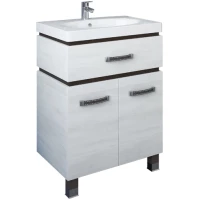 Тумба с раковиной венге/северное дерево светлое 60 см Sanflor Техас H0000001077 + S-UM-COM60/1-w