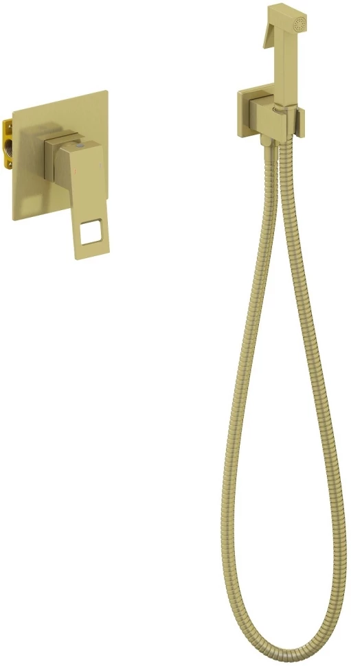 гигиенический душ timo briana 7189 17sm со смесителем золото матовое Гигиенический комплект Timo Briana 7189/17SM