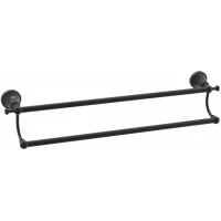 Полотенцедержатель Rose RG1927H 67,4 см, двойной, черный матовый