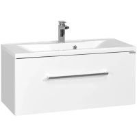 Тумба с раковиной белый глянец 100 см Акватон Мадрид 1A1269K0MA010