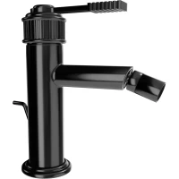 Смеситель для биде Remer Atelier AL20CFP с донным клапаном, черный хром матовый