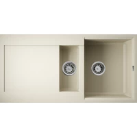 Кухонная мойка Omoikiri Tetogranit Sakaime 100-2-BE 4993893 100x50 см, ваниль