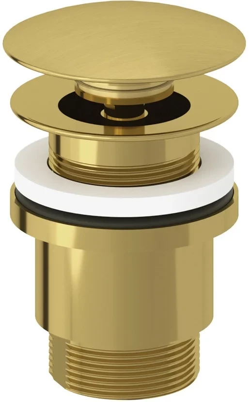 Донный клапан для раковины Kludi 10426N0-00 с переливом, золотой матовый