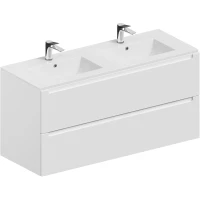Тумба под раковину ЗОВ Дион D120BM 119 см, подвесная, белый матовый