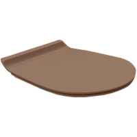 Сиденье для унитаза Simas Vignoni VI004 moka matt/cr с микролифтом, коричневый матовый