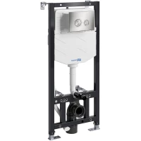 Инсталляция для унитаза WasserKRAFT Aller 10 10TLT.010.ME.BN01 с кнопкой смыва, никель