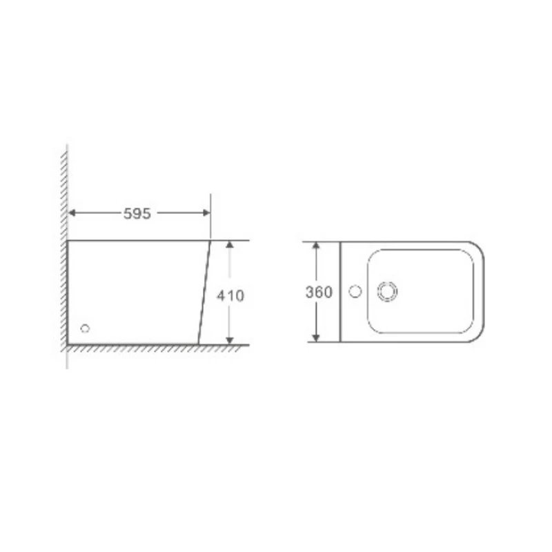 Биде напольное WeltWasser Gelbach 003GL-WT Биде напольное WeltWasser Gelbach 003GL-WT