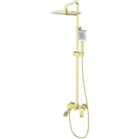 Душевая система Wonzon & Woghand Fit WW-88739009-BG 300x200 мм, со смесителем, золотой матовый