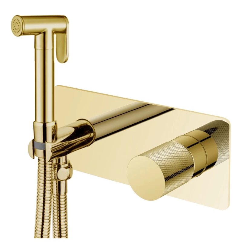 Гигиенический душ Boheme Stick 127-GG.2 со смесителем, золотой